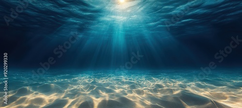 Wallpaper Mural Sun Rays Shining Through Underwater Ripples Torontodigital.ca