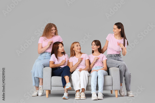 Beautiful women with pink r...