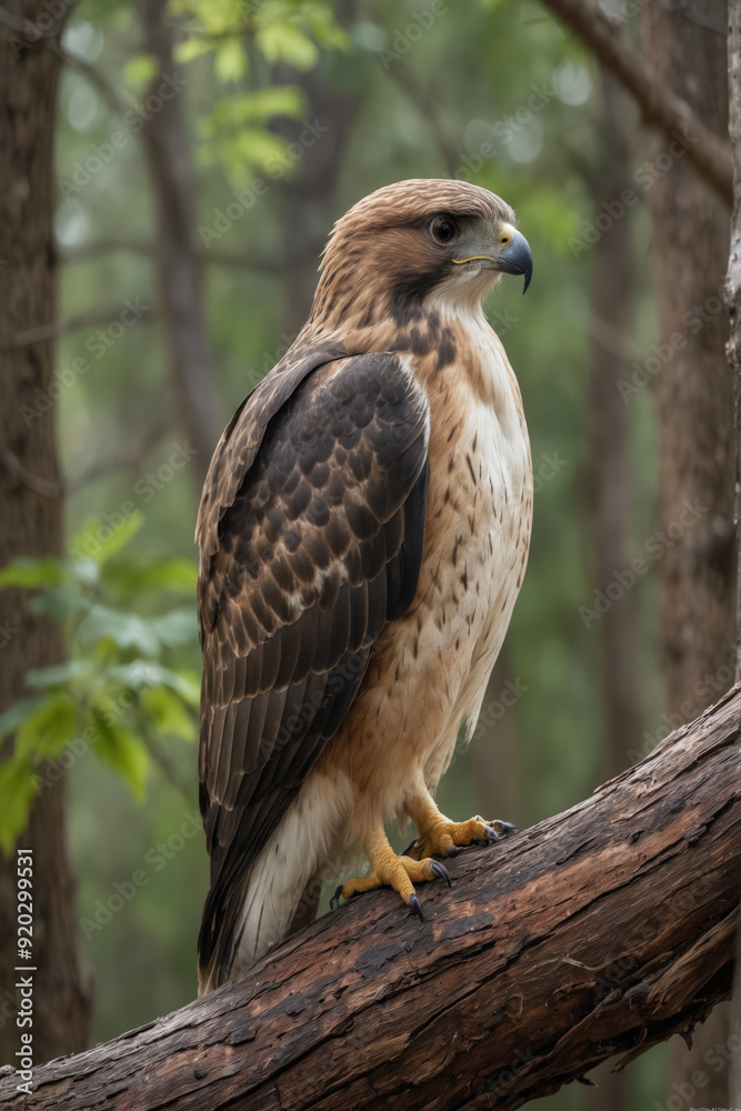 Majestic Hawk Perched in Nature Majestic Hawk Perched in Nature