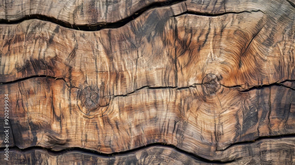 Naklejka premium Raw Wood Texture Background for Design and Crafting Generative AI