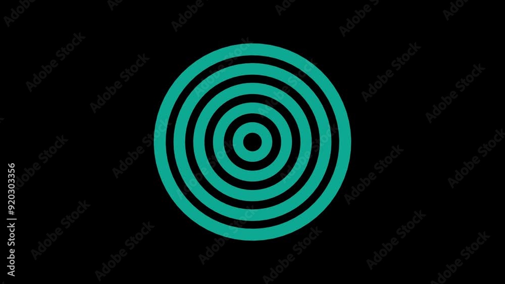 radio waves animation. Glowing neon radar radio icon.4k animation radio waves animation. Glowing neon radar radio icon.4k animation