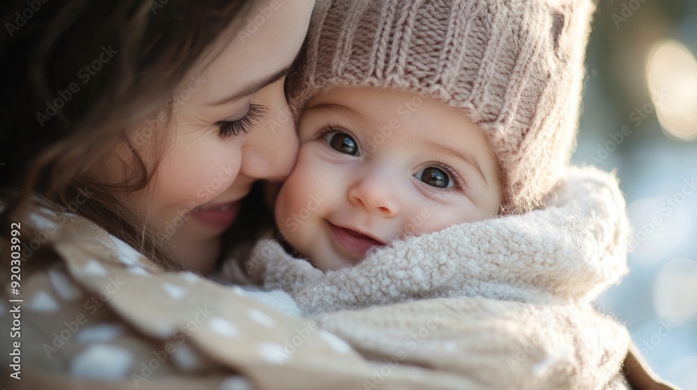 Mother and Baby Sharing a Tender Moment, Perfect for Family and Parenting Themes Generative AI Mother and Baby Sharing a Tender Moment, Perfect for Family and Parenting Themes Generative AI