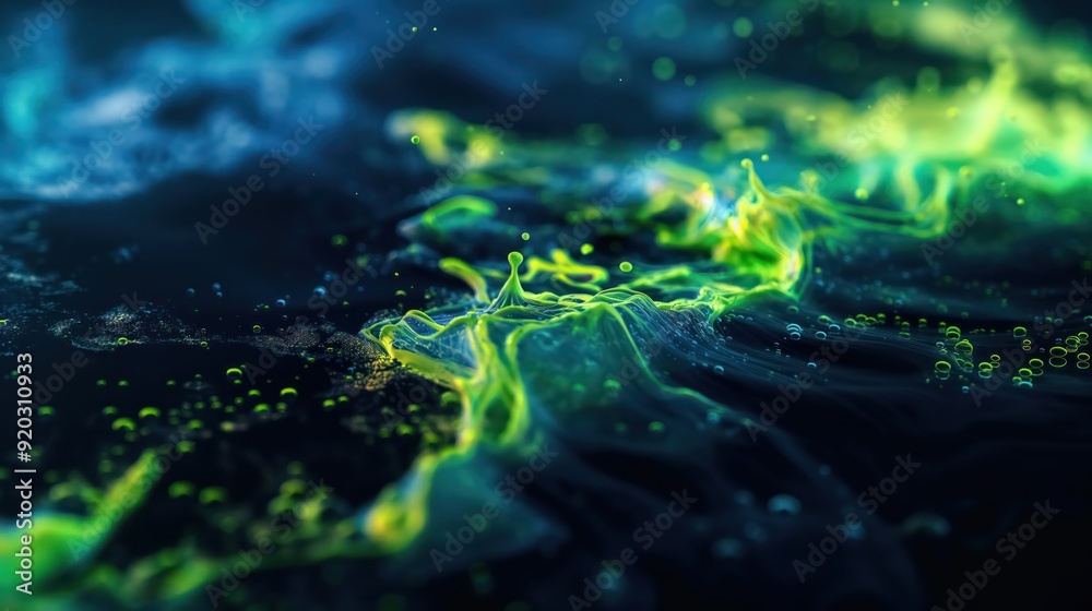 Bright green and blue liquid background. Generative AI Bright green and blue liquid background. Generative AI