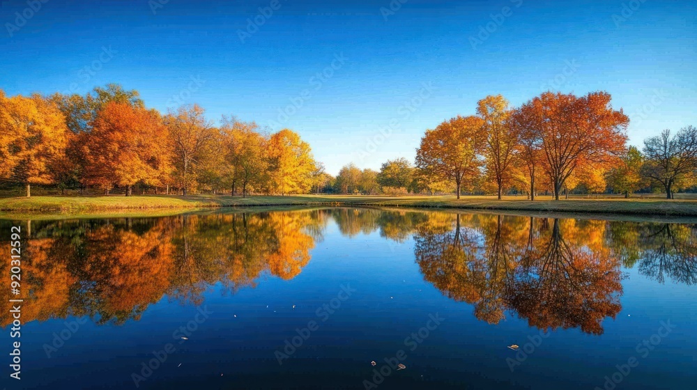 Autumn Reflections in a Tranquil Lake Autumn Reflections in a Tranquil Lake