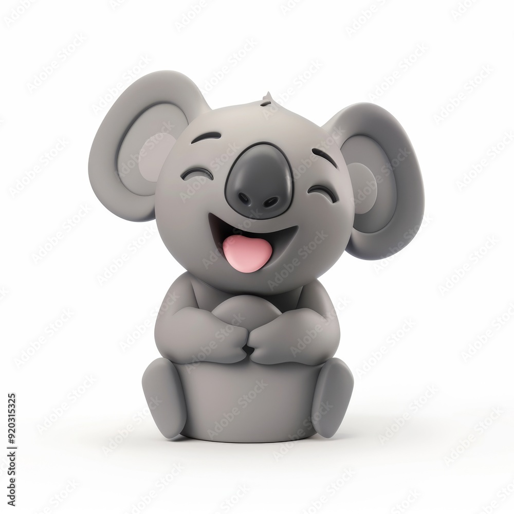 Koala in 3D style on a white background
Koala in 3D style on a white background