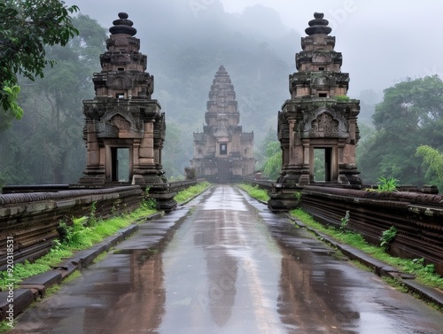 Mystic of Angkor Wat s Ancient Ruins Amidst Lush Cambodian Jungle photo