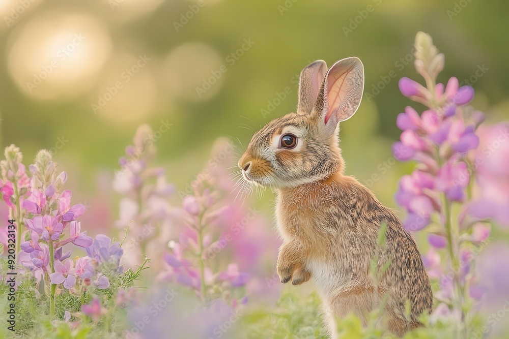 Fototapeta premium A musk ox is captured in a cold, desolate tundra, creating a striking contrast with the landscape.