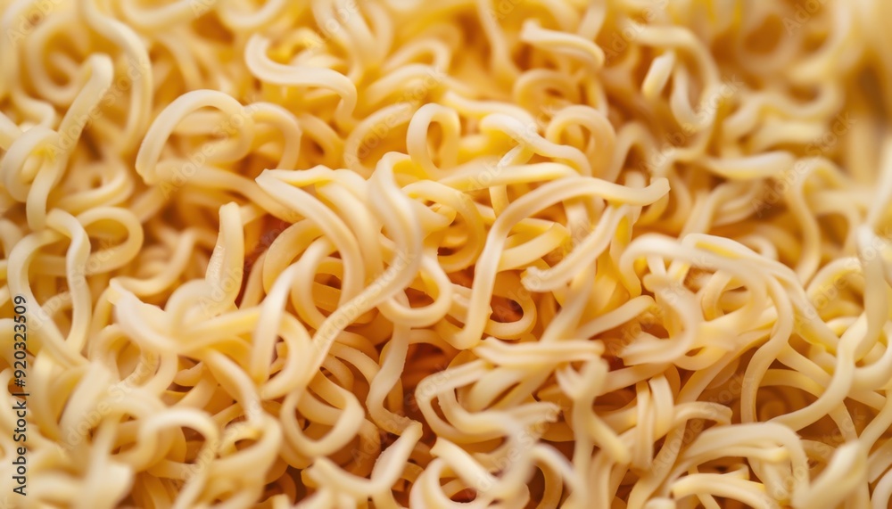 Close-up of cooked ramen noodles piled together on a surface Close-up of cooked ramen noodles piled together on a surface