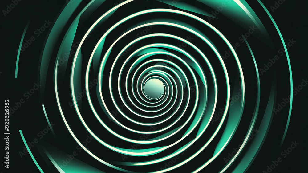 Create a hypnotic vortex of verdant hues against a pitch-black canvas, embellished with graceful arcs and radiant accents. Generated ai Create a hypnotic vortex of verdant hues against a pitch-black canvas, embellished with graceful arcs and radiant accents. Generated ai