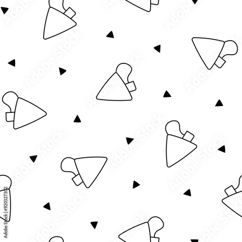 Bag of tea. Seamless pattern. Coloring Page. Breakfast. Hand drawn style. Vector drawing. Design ornaments.