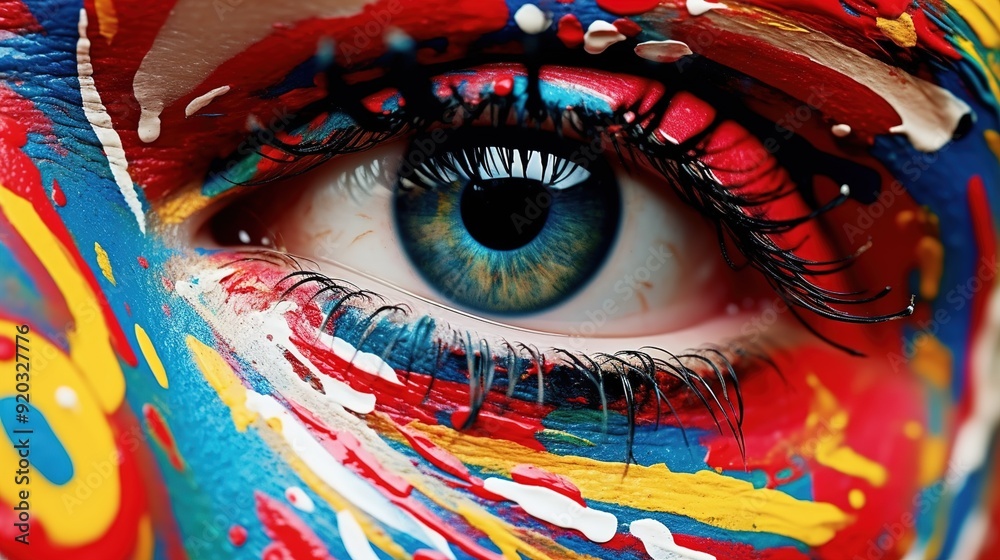 Fototapeta premium close up of colorful eyes