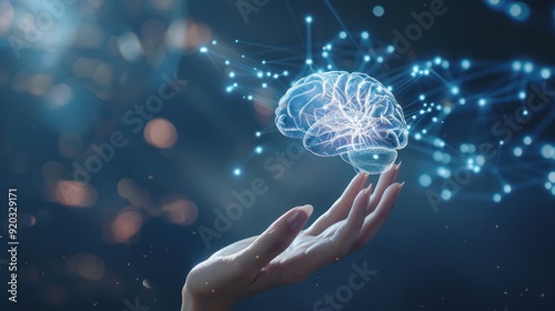 Wallpaper Mural Digital Brain in Hand Torontodigital.ca