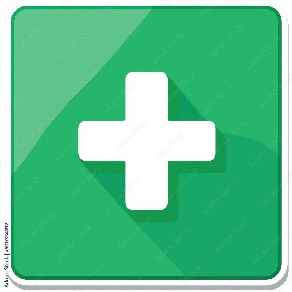 white medical cross on a green background white medical cross on a green background