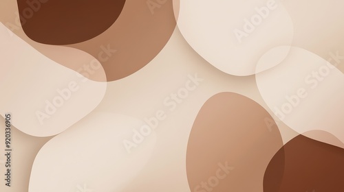 Wallpaper Mural A soft abstract composition featuring organic shapes in warm tones, ideal for backgrounds or design elements. Torontodigital.ca
