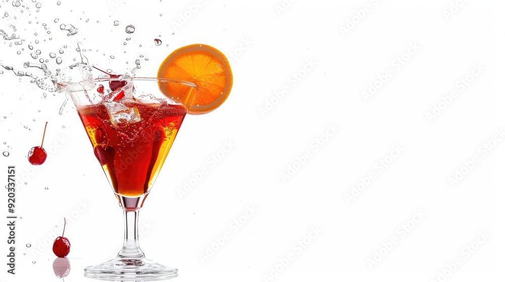 Delicious cocktail isolated white background Generative AI Delicious cocktail isolated white background Generative AI