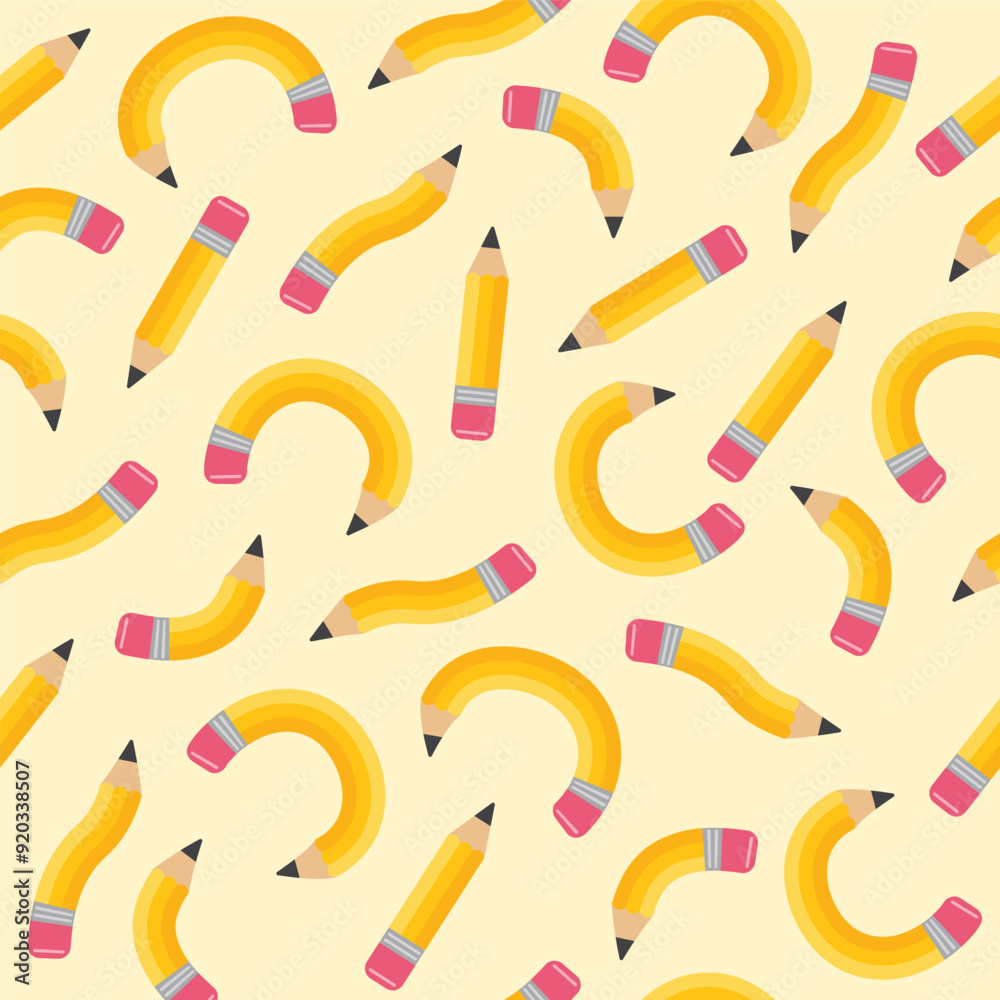 School background with pencils. Seamless pattern. Vector illustration School background with pencils. Seamless pattern. Vector illustration