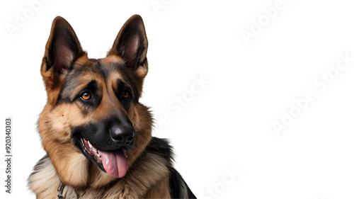 german shepherd dog isolated on white transparent background