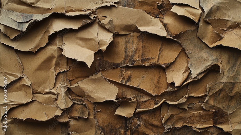 Torn cardboard texture. Generative AI Torn cardboard texture. Generative AI