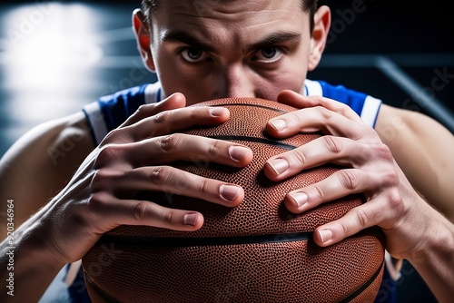 Ready to Strike: A Basketball Player's Intense Concentration photo