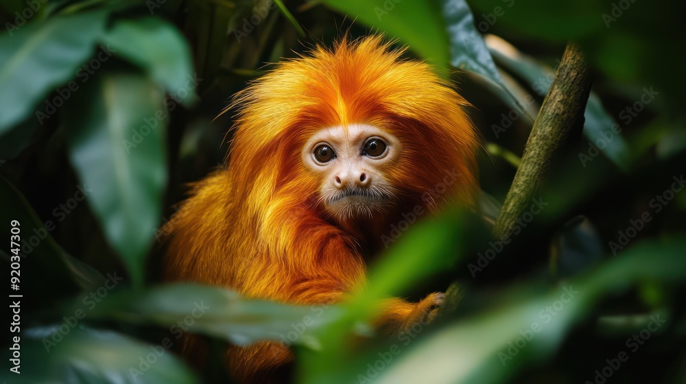 Golden Lion Tamarin in the Jungle Golden Lion Tamarin in the Jungle