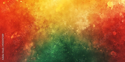 Colorful abstract background with a grunge texture featuring a blend of green, yellow and red hues.