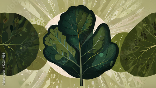 abstract illustration that symbolizes the life-giving properties of chlorophyll photo