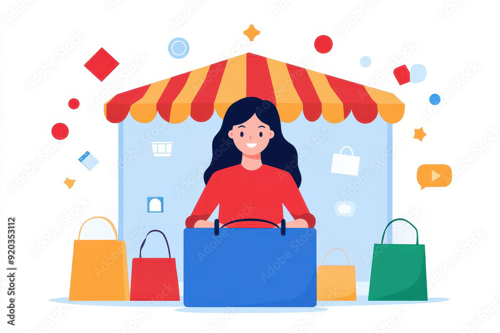E-commerce influencer partnership where a popular online personality collaborates with a brand, promoting products through a dedicated landing page E-commerce influencer partnership where a popular online personality collaborates with a brand, promoting products through a dedicated landing page
