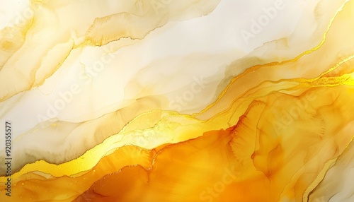 Golden Waves Abstract Background with Warm Colors