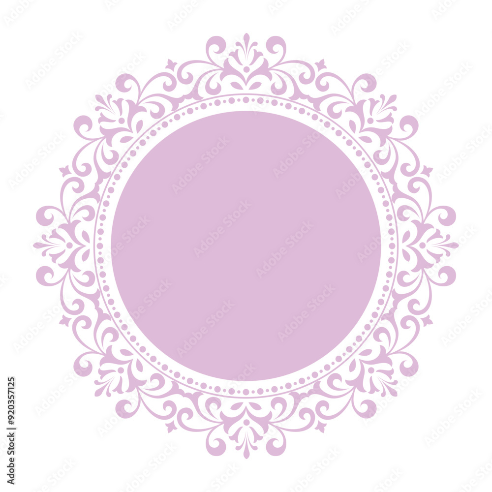 Decorative frame Elegant vector element for design in Eastern style, place for text. Floral pink and white border. Lace illustration for invitations and greeting cards Decorative frame Elegant vector element for design in Eastern style, place for text. Floral pink and white border. Lace illustration for invitations and greeting cards