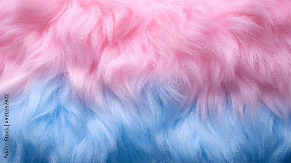 A soft, fluffy fabric gradient blending pink and blue colors.