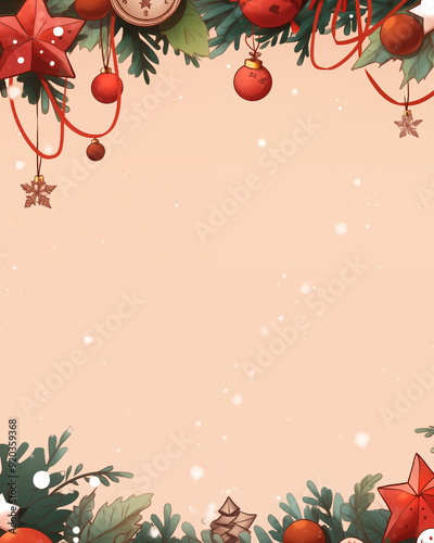 christmas greeting card with christmas tree background holiday season presents design frame