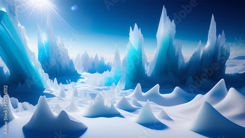 winter mountain landscape background