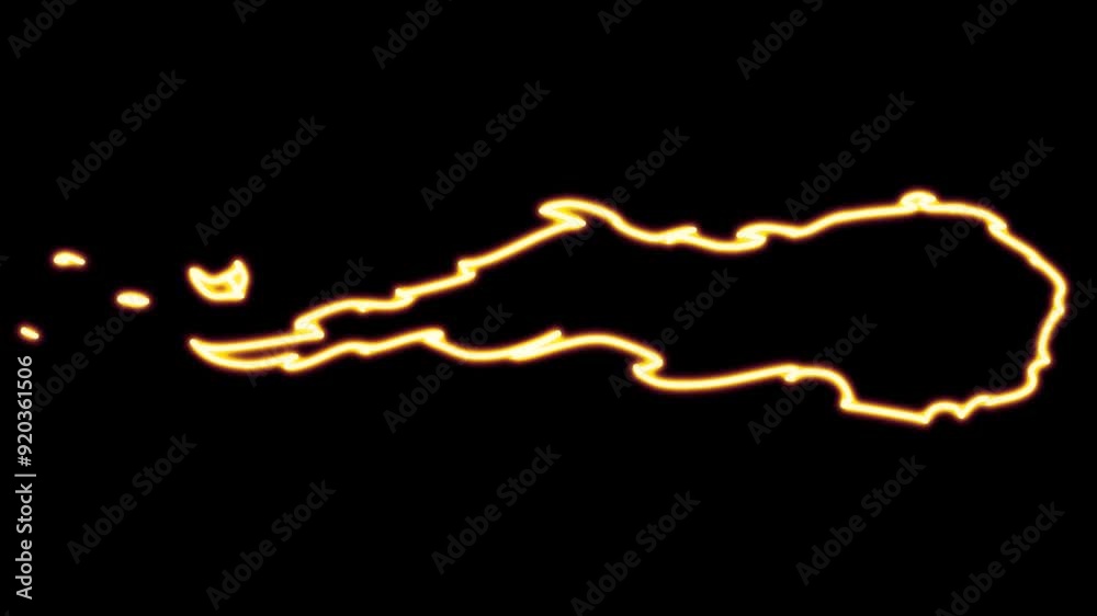 Glowing Scribble Neon FX animation with fire featuring streaks of fire passing by Glowing Scribble Neon FX animation with fire featuring streaks of fire passing by