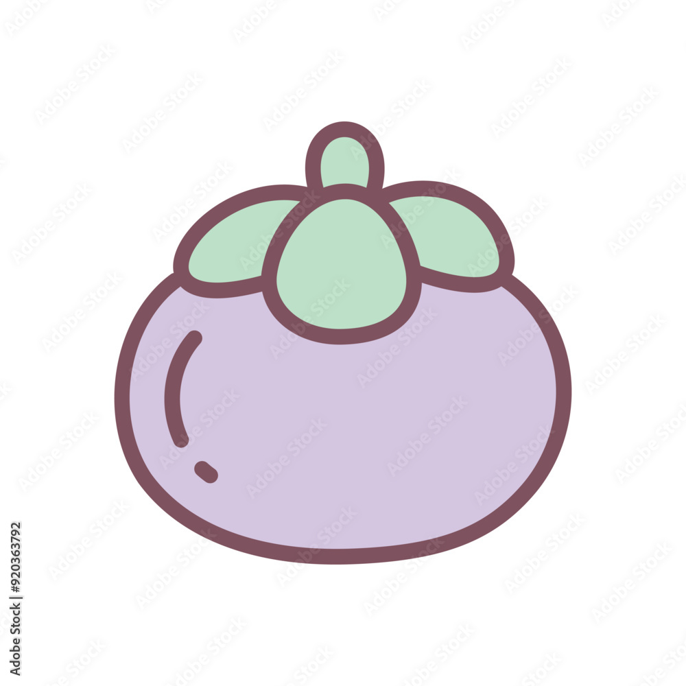 Cute passion fruit icon. Hand drawn illustration of a tropical fruit isolated on a white background. Kawaii sticker. Vector 10 EPS. Cute passion fruit icon. Hand drawn illustration of a tropical fruit isolated on a white background. Kawaii sticker. Vector 10 EPS.