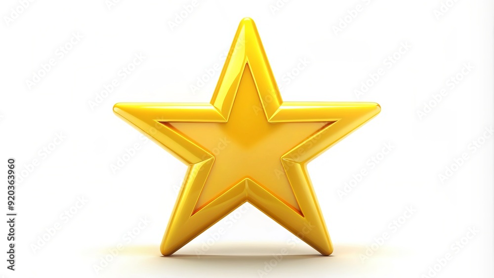 A yellow starburst favorites icon stands out against a clean white background, symbolizing excellence, approval, and preference in a modern digital design element. A yellow starburst favorites icon stands out against a clean white background, symbolizing excellence, approval, and preference in a modern digital design element.