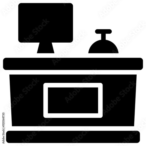 receptionist table icon