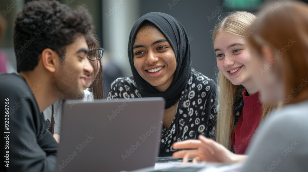 Diverse Group Of University Students Discussing Diverse Group Of University Students Discussing