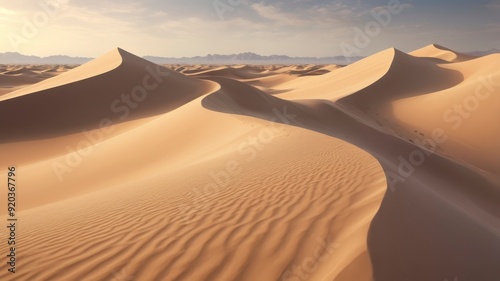 Fototapeta Naklejka Na Ścianę i Meble -  Sweeping sand dunes in desert