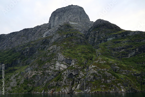 View of the Hornelen-a mountain in the municipality of Bremanger, Norway     photo