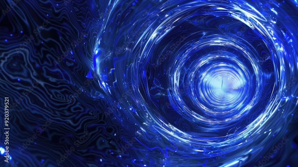 Abstract blue glowing vortex, swirling lines and bright light. Abstract blue glowing vortex, swirling lines and bright light.