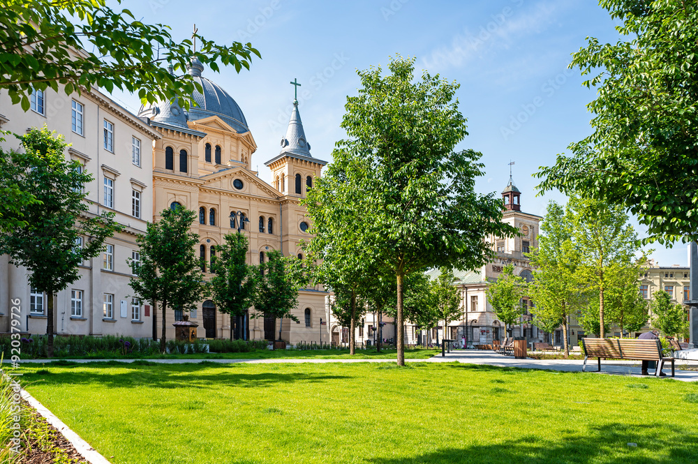 Miasto Łódź- widok na Plac Wolności. Miasto Łódź- widok na Plac Wolności.