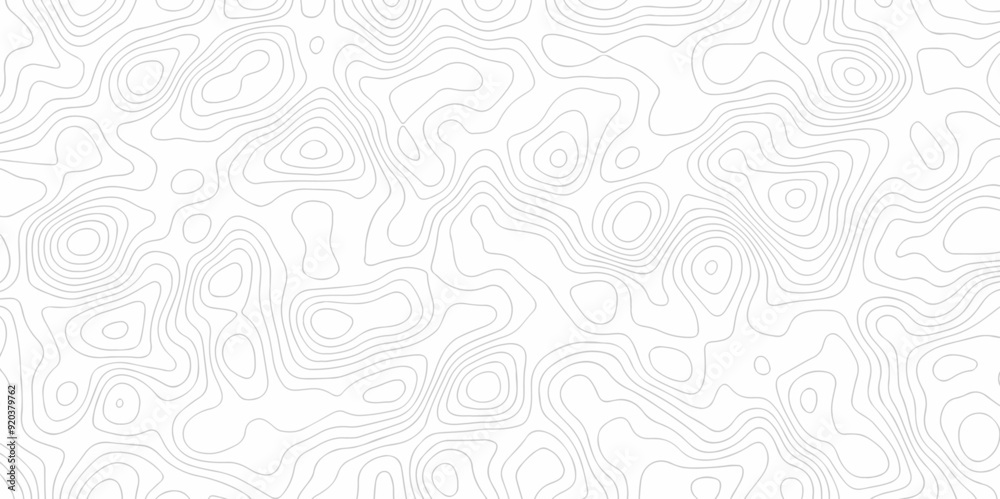 Vector black and white topography wave lines curve Topo grid map. white wave line geography landscape Topo contour map on white background. Geographic mountain relief diagram line pattern.