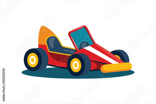  go kart vehicle vector artwork illustration 