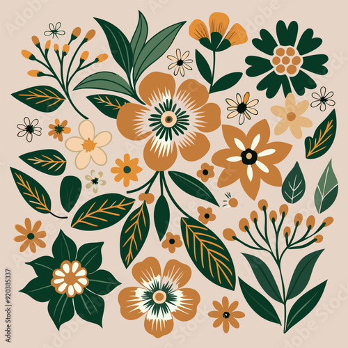 Pattern of  seamless flowers. Abstract origami flowers background. style for banners, wallpaper, posters, websites, online shopping.Vector illustration design.