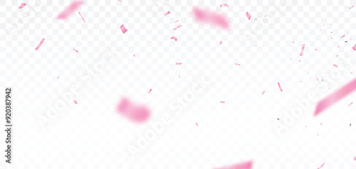 Beautiful pink confetti banner for party and celebration background