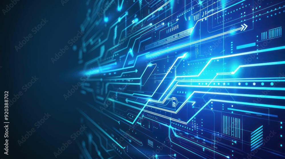 Obraz premium Abstract Digital Circuitry Background