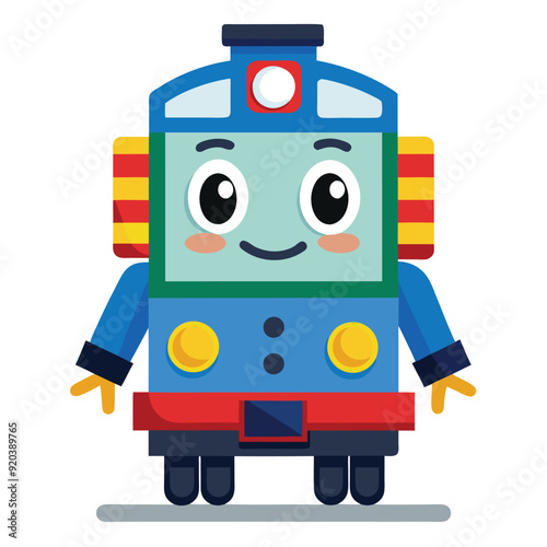 cute little train cartoon