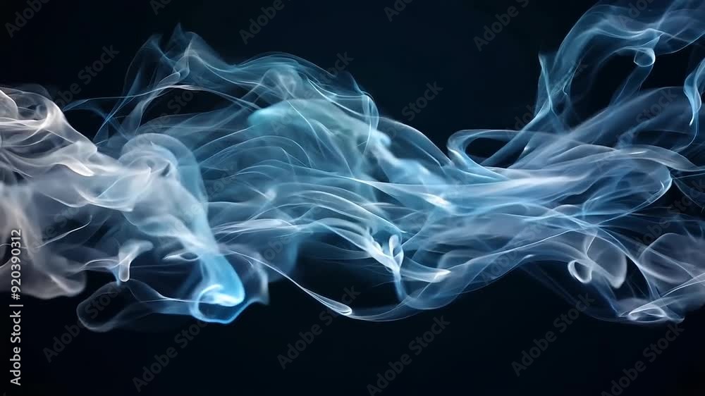custom made wallpaper toronto digitalElegant blue smoke swirls on dark background