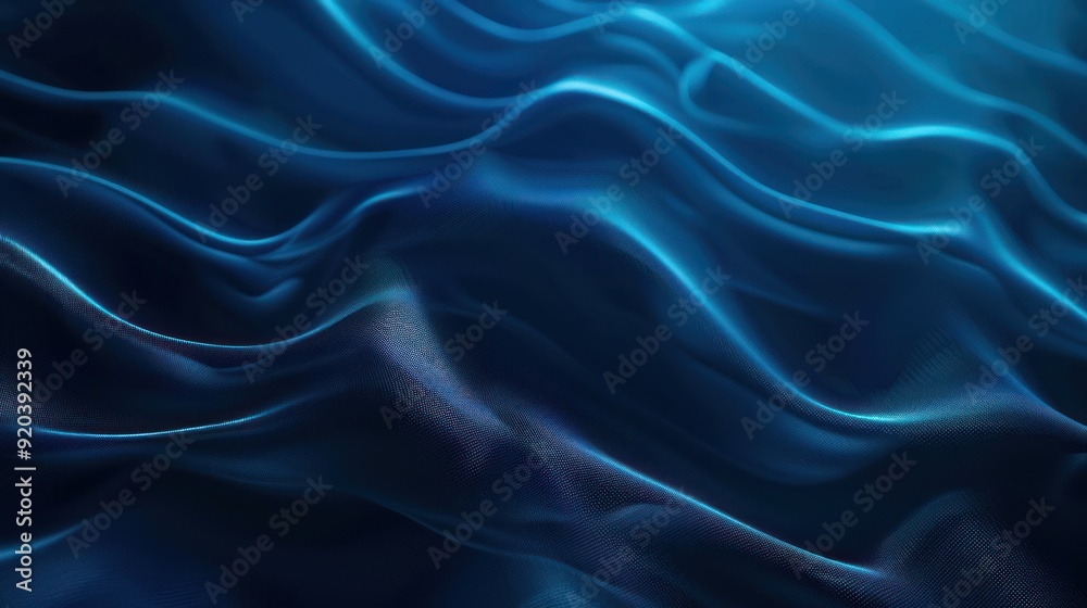 Obraz premium Abstract Blue Fabric Waves