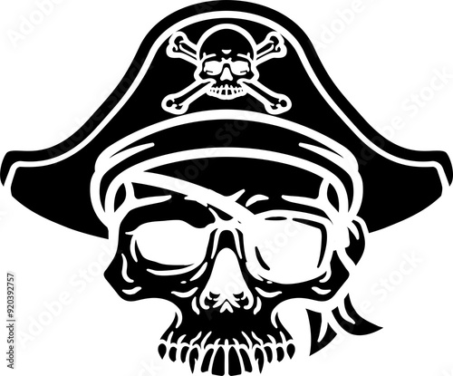 Pirate Hat Skull and Crossb...
